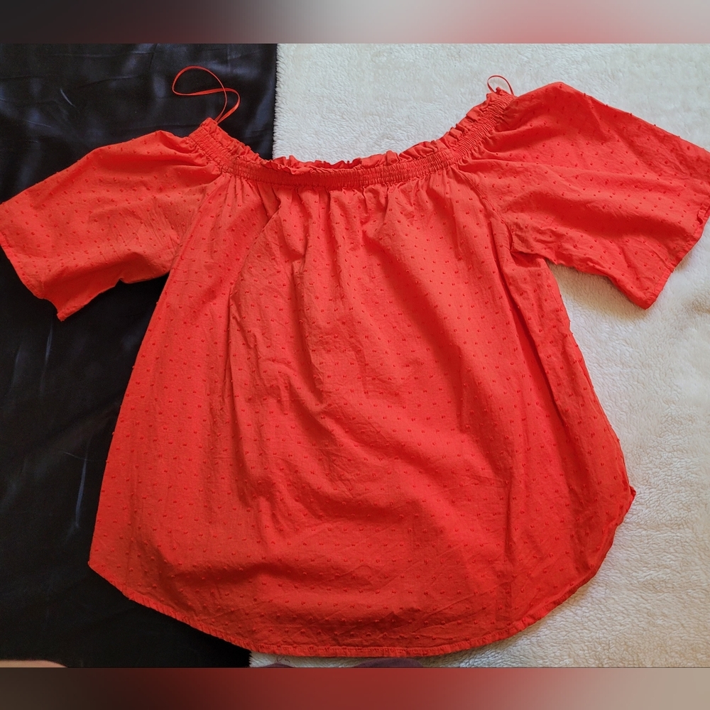 Size 16 - H&M brick-red off-the-shoulder top